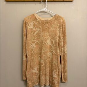 Forever 21 Peach Floral Sweater